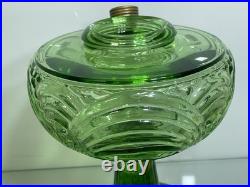 Aladdin B-54 Green Washington Drape Plain Stem Model B Burner Oil Lamp 1941 & 42