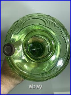 Aladdin B-54 Green Washington Drape Plain Stem Model B Burner Oil Lamp 1941 & 42