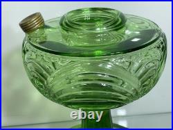 Aladdin B-54 Green Washington Drape Plain Stem Model B Burner Oil Lamp 1941 & 42