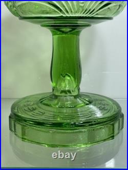 Aladdin B-54 Green Washington Drape Plain Stem Model B Burner Oil Lamp 1941 & 42