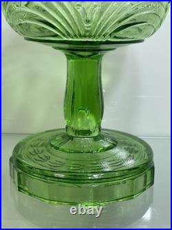Aladdin B-54 Green Washington Drape Plain Stem Model B Burner Oil Lamp 1941 & 42