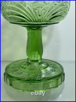 Aladdin B-54 Green Washington Drape Plain Stem Model B Burner Oil Lamp 1941 & 42