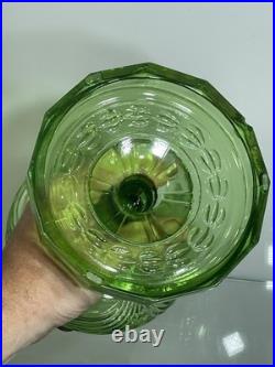 Aladdin B-54 Green Washington Drape Plain Stem Model B Burner Oil Lamp 1941 & 42