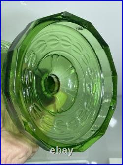 Aladdin B-54 Green Washington Drape Plain Stem Model B Burner Oil Lamp 1941 & 42