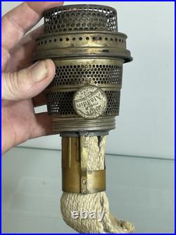 Aladdin B-54 Green Washington Drape Plain Stem Model B Burner Oil Lamp 1941 & 42