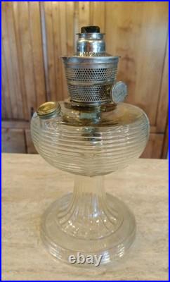 Aladdin B-80 Beehive Clear Crystal Oil Lamp with Model B Burner Vintage
