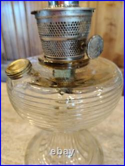 Aladdin B-80 Beehive Clear Crystal Oil Lamp with Model B Burner Vintage