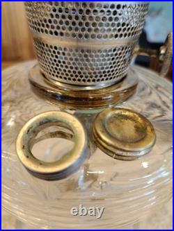 Aladdin B-80 Beehive Clear Crystal Oil Lamp with Model B Burner Vintage