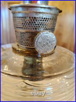 Aladdin B-80 Beehive Clear Crystal Oil Lamp with Model B Burner Vintage