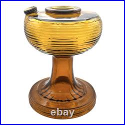 Aladdin B-82 Dark Amber Beehive Pattern Kerosene Oil Lamp 1937-1938 Vintage