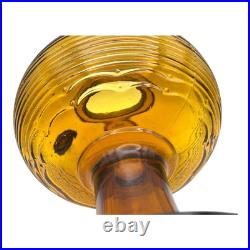 Aladdin B-82 Dark Amber Beehive Pattern Kerosene Oil Lamp 1937-1938 Vintage