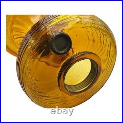 Aladdin B-82 Dark Amber Beehive Pattern Kerosene Oil Lamp 1937-1938 Vintage