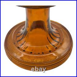 Aladdin B-82 Dark Amber Beehive Pattern Kerosene Oil Lamp 1937-1938 Vintage