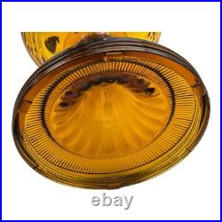 Aladdin B-82 Dark Amber Beehive Pattern Kerosene Oil Lamp 1937-1938 Vintage