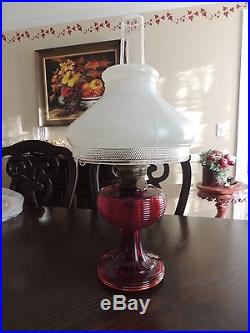 Aladdin B-83 Ruby Crystal Oil Lamp