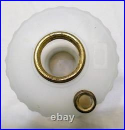 Aladdin B-91 Diamond Quilt Lamp Base Pink and White Moonstone, Vintage 1937