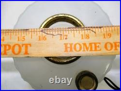 Aladdin B-91 Diamond Quilt Lamp Base Pink and White Moonstone, Vintage 1937