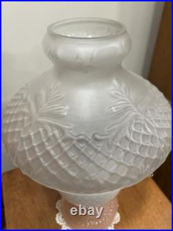 Aladdin B-91 Pink & White Moonstone Diamond Quilt Kerosene Oil Lamp Nutype B