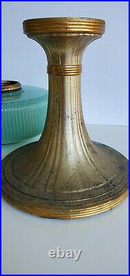 Aladdin B-97 Jade Green Moonstone Queen- Scallop Glass Lamp Font only