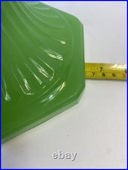 Aladdin B Green Jadeite 1930's Corinthian Kerosene Oil Lamp Burner /Tall Chimney