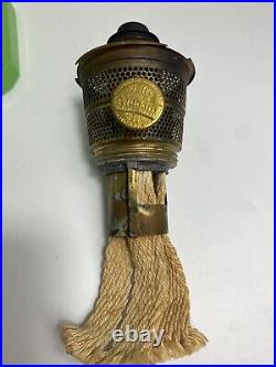 Aladdin B Green Jadeite 1930's Corinthian Kerosene Oil Lamp Burner /Tall Chimney