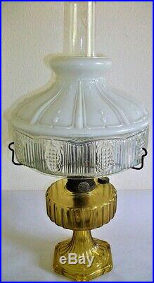 Aladdin B101 Amber Kerosene Oil Lamp Mod B Burner 501-9 Original Shade