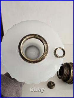 Aladdin B114 White Moonstone Corinthian Oil Lamp With B Burner No Flame Spreader