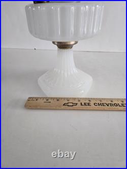 Aladdin B114 White Moonstone Corinthian Oil Lamp With B Burner No Flame Spreader