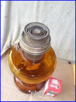 Aladdin BeeHive Amber Oil Lamp With Nu-Type Model B Burner Complete