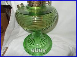 Aladdin Beehive kerosene green table lamp