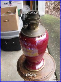 Aladdin Bengal Red Vase Oil/Kerosene Lamp
