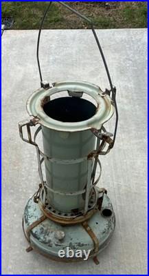 Aladdin Blue Flame Heater Kerosene Portable Antique Metal Light Green Stove