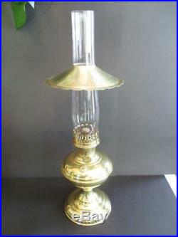Aladdin Brass 1915-16 Model 6 Oil Lamp With Chimney & Shade