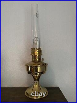 Aladdin Brass Heritage #N128B Oil Kerosene Lamp #23 Burner and Aladdin Chimney