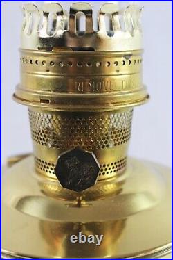 Aladdin Brass Heritage #N128B Oil Kerosene Lamp #23 Burner and Aladdin Chimney