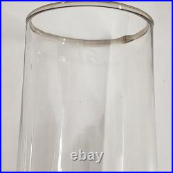 Aladdin Brass Kerosene Electric Lamp Crystal Dogwood Glass Shade Converted VTG