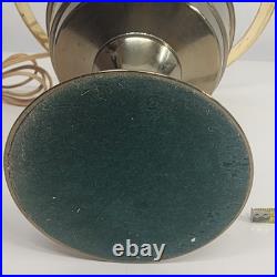 Aladdin Brass Kerosene Electric Lamp Crystal Dogwood Glass Shade Converted VTG