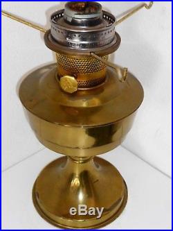 Aladdin Brass Kerosene Oil Lamp With #23 Burner and Shade
