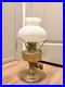 Aladdin Brass Model 12 Electric Lamp With 10 Milk Glass Shade Vintage