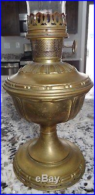 Aladdin Brass Model # 8 Burner Kerosene Oil Lamp #11 Flame Spreader Vtg Antique