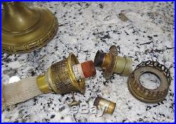 Aladdin Brass Model # 8 Burner Kerosene Oil Lamp #11 Flame Spreader Vtg Antique