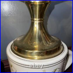 Aladdin Brass Oil Kerosene Lamp #23 Burner Aladdin Chimney For Parts Not Tested