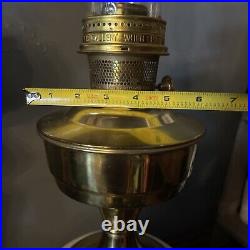 Aladdin Brass Oil Kerosene Lamp #23 Burner Aladdin Chimney For Parts Not Tested