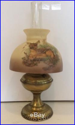 Aladdin Brass Oil Lamp 1915-16 Model No. 6 with Lamp Shade