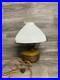 Aladdin Brass Oil Lamp Electrified Model 8 White Milk Glass Shade