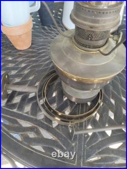 Aladdin Brass Oil Lamp with Lock On Chimney