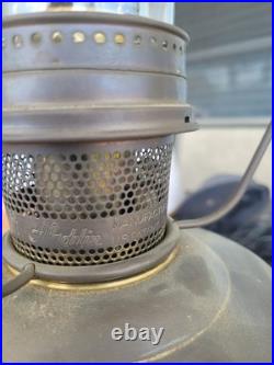 Aladdin Brass Oil Lamp with Lock On Chimney