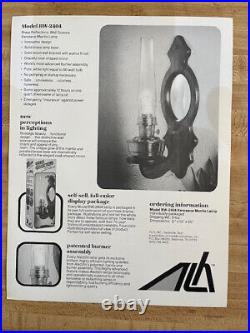 Aladdin Brass Reflections Wood wall sconce withmirror, & with brass font NOS w box