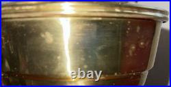 Aladdin Brass Table Lamp with Hand Painted Milk Glass Shade