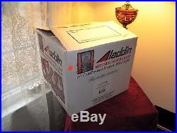 Aladdin C- 6177AN Cobalt & Clear Table Lamp Kerosene Burner Chimney New In Box